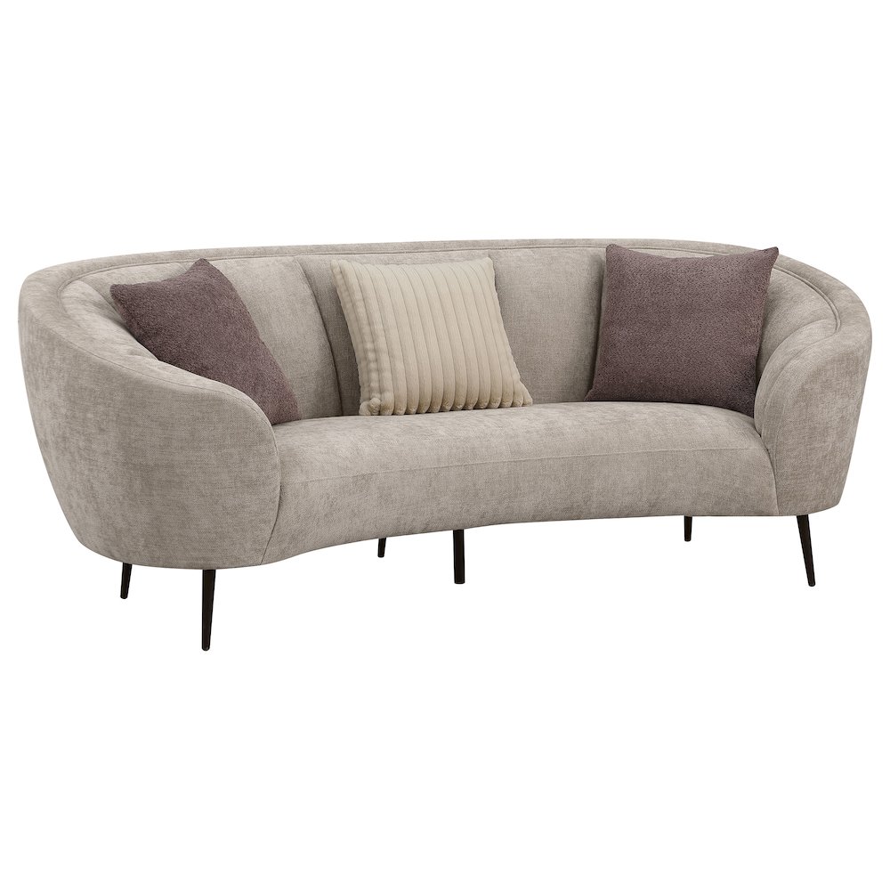 Ellorie 2-piece Upholstered Curved Sofa Set Beige. Picture 3