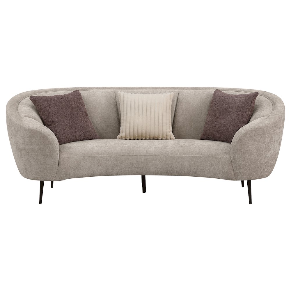 Ellorie 2-piece Upholstered Curved Sofa Set Beige. Picture 4