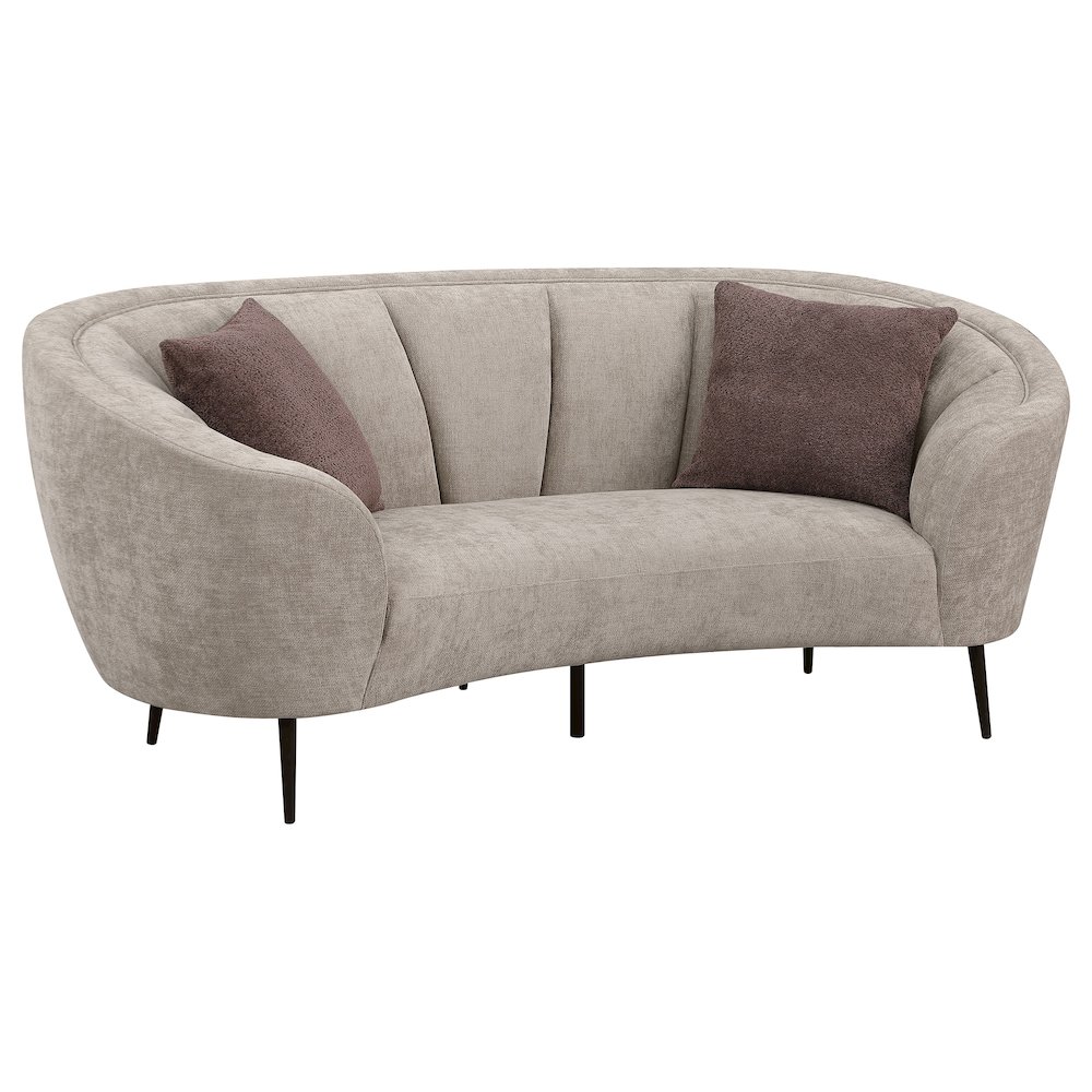 Ellorie 2-piece Upholstered Curved Sofa Set Beige. Picture 7