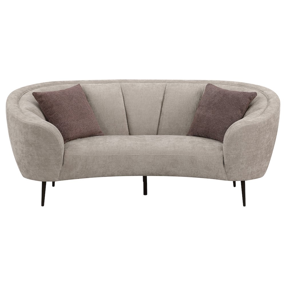 Ellorie 2-piece Upholstered Curved Sofa Set Beige. Picture 8