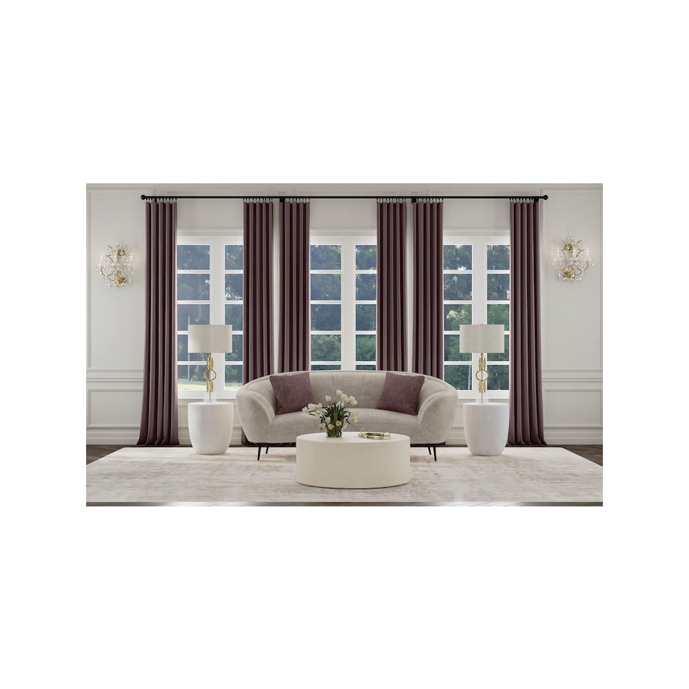 Ellorie Upholstered Channel Back Curved Loveseat Beige. Picture 9