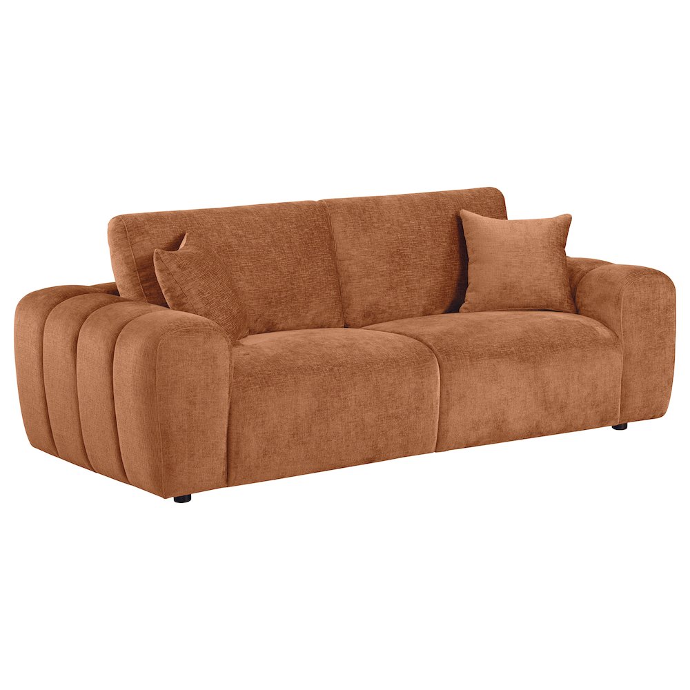 Burnett 4-piece Chenille Upholstered Sofa Set Burnt Orange. Picture 2