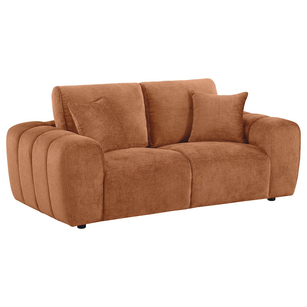 Burnett 4-piece Chenille Upholstered Sofa Set Burnt Orange. Picture 4