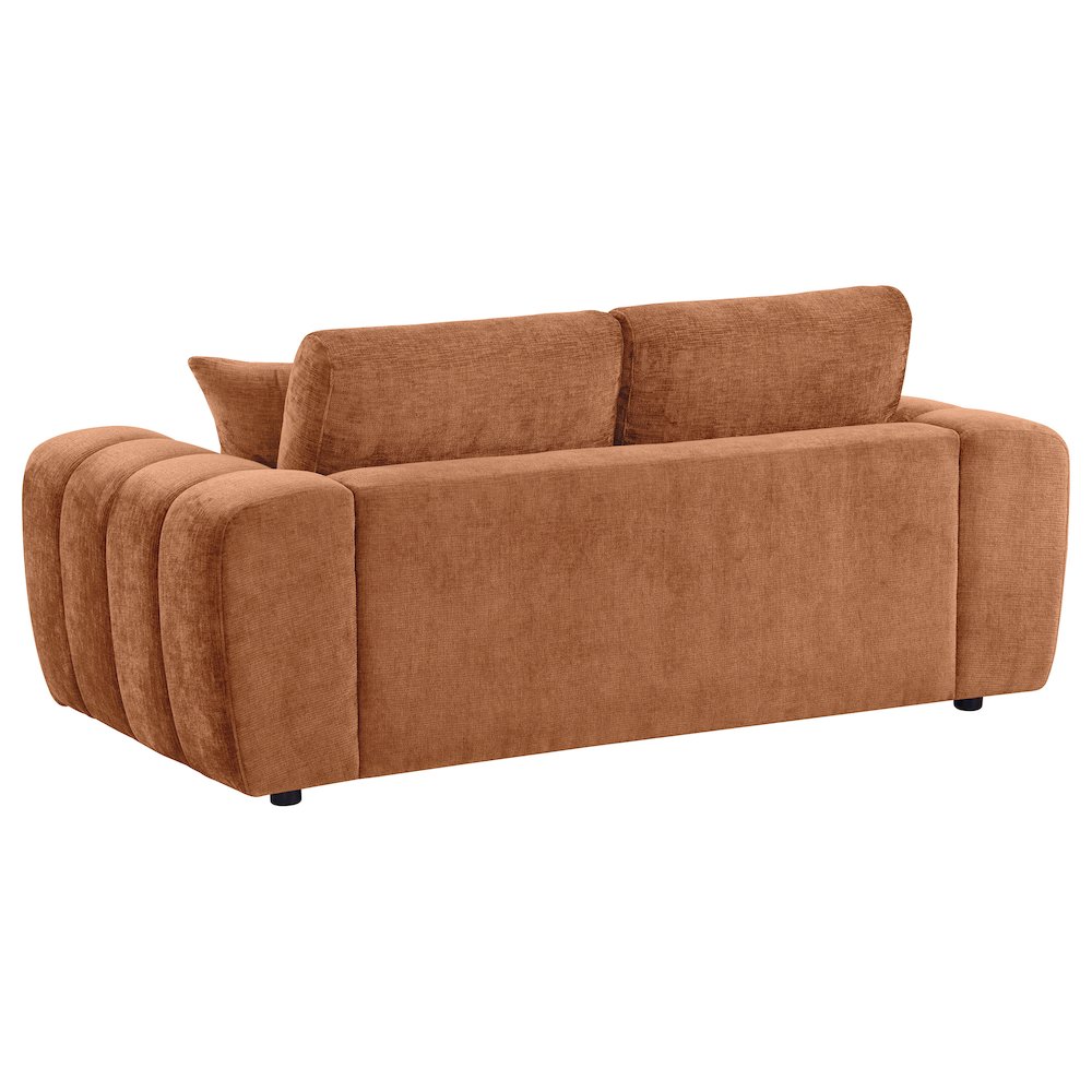 Burnett 4-piece Chenille Upholstered Sofa Set Burnt Orange. Picture 5