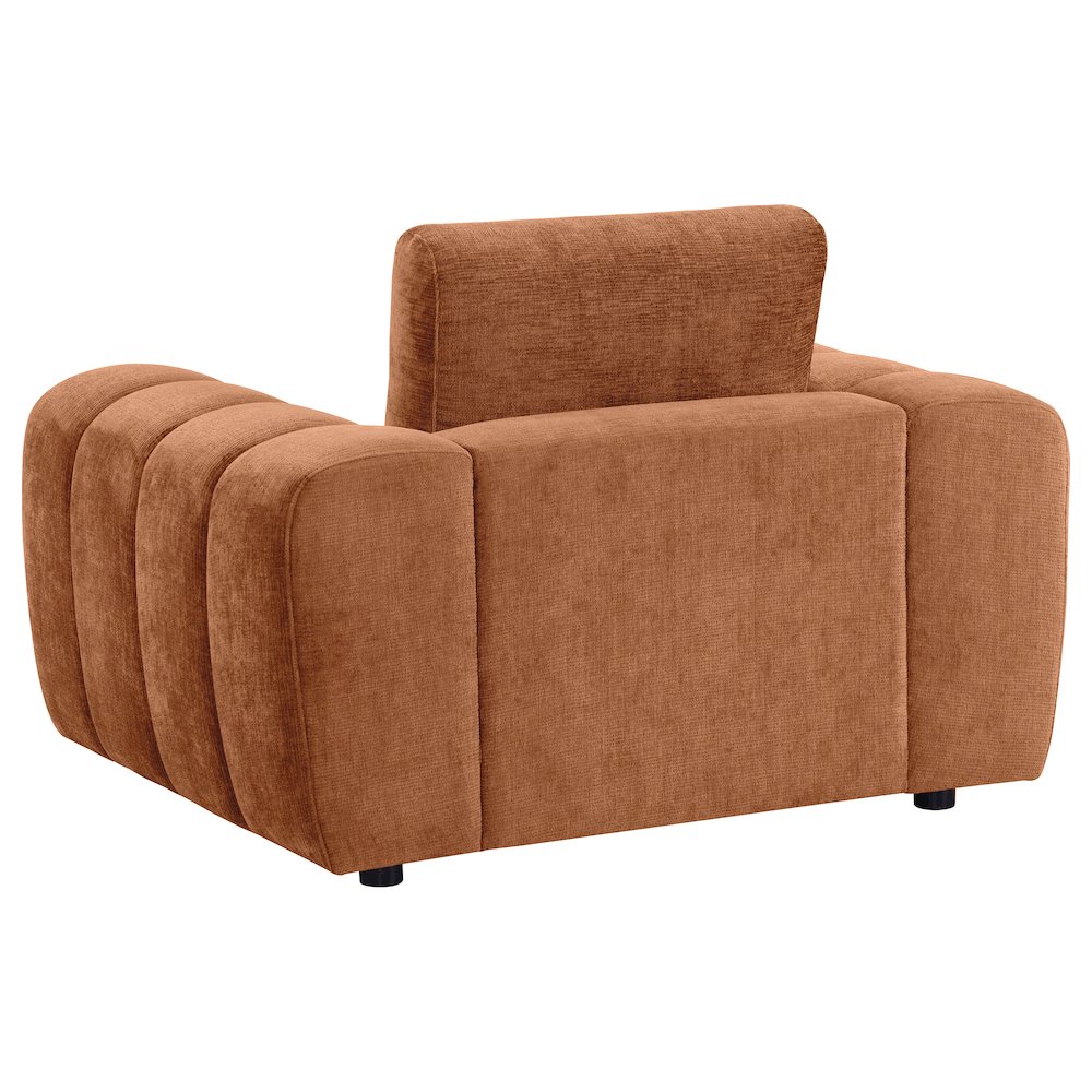 Burnett 4-piece Chenille Upholstered Sofa Set Burnt Orange. Picture 7