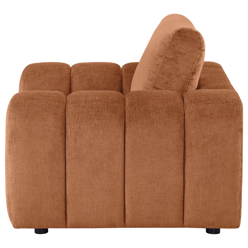 Burnett Chenille Upholstered Accent Chair Burnt Orange. Picture 4