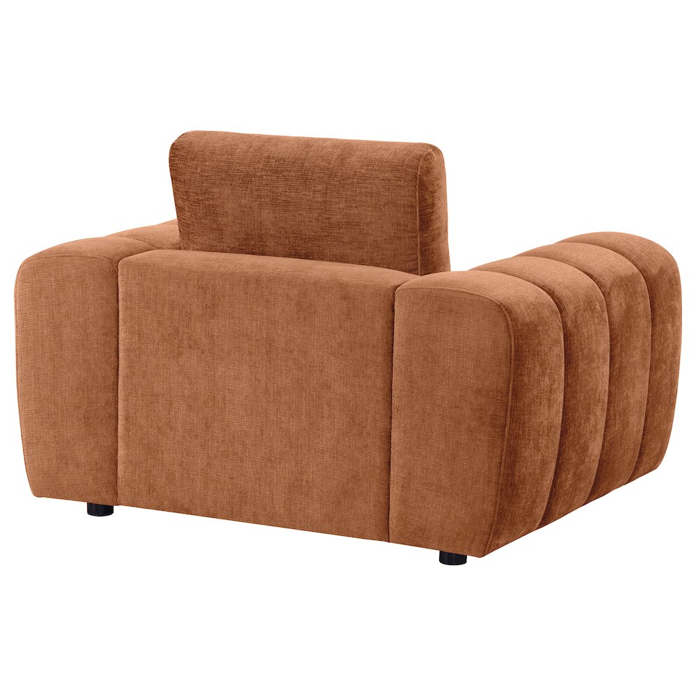 Burnett Chenille Upholstered Accent Chair Burnt Orange. Picture 6