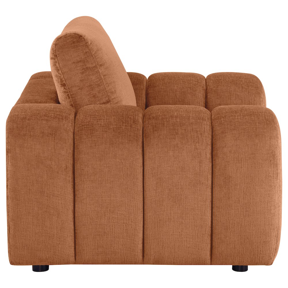 Burnett Chenille Upholstered Accent Chair Burnt Orange. Picture 7