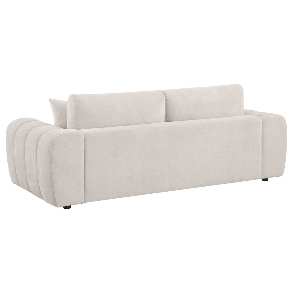 Burnett 3-piece Chenille Upholstered Sofa Set Ivory. Picture 3