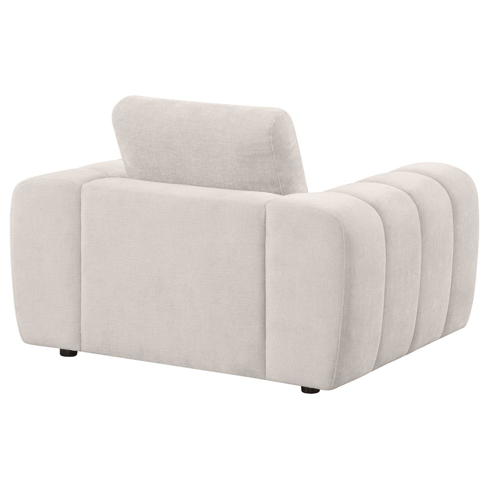 Burnett Chenille Upholstered Accent Chair Ivory. Picture 6
