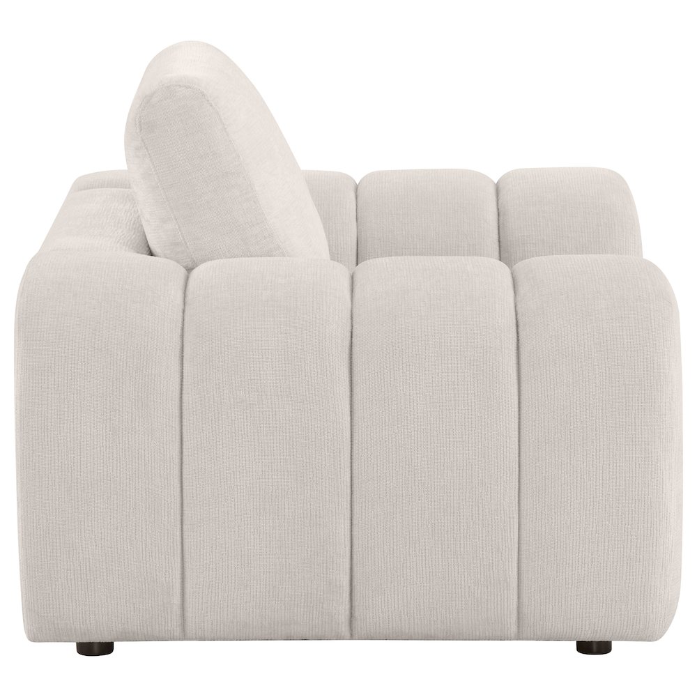 Burnett Chenille Upholstered Accent Chair Ivory. Picture 7