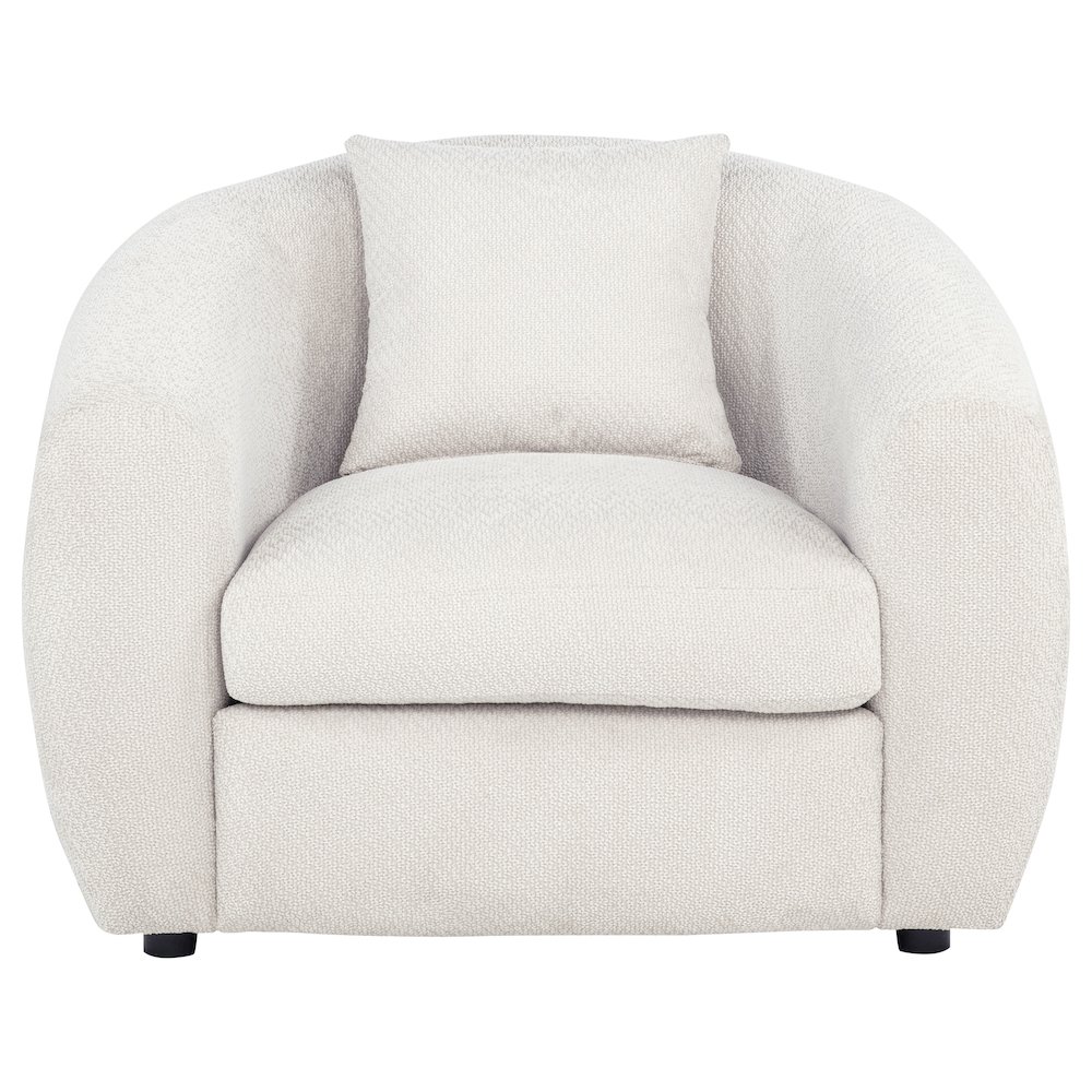 Isabella Fabric Upholstered Accent Chair Sand. Picture 2