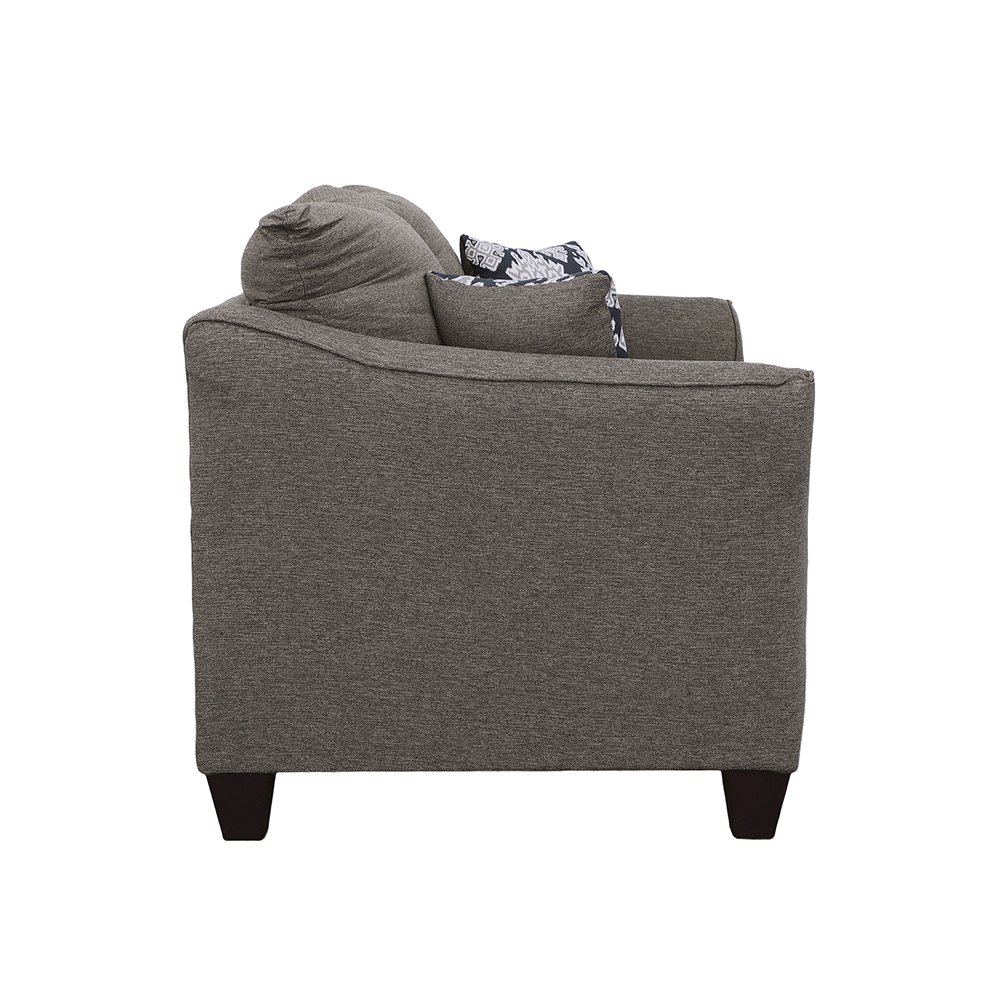 Salizar Upholstered Flared Arm Loveseat Charcoal Grey. Picture 5