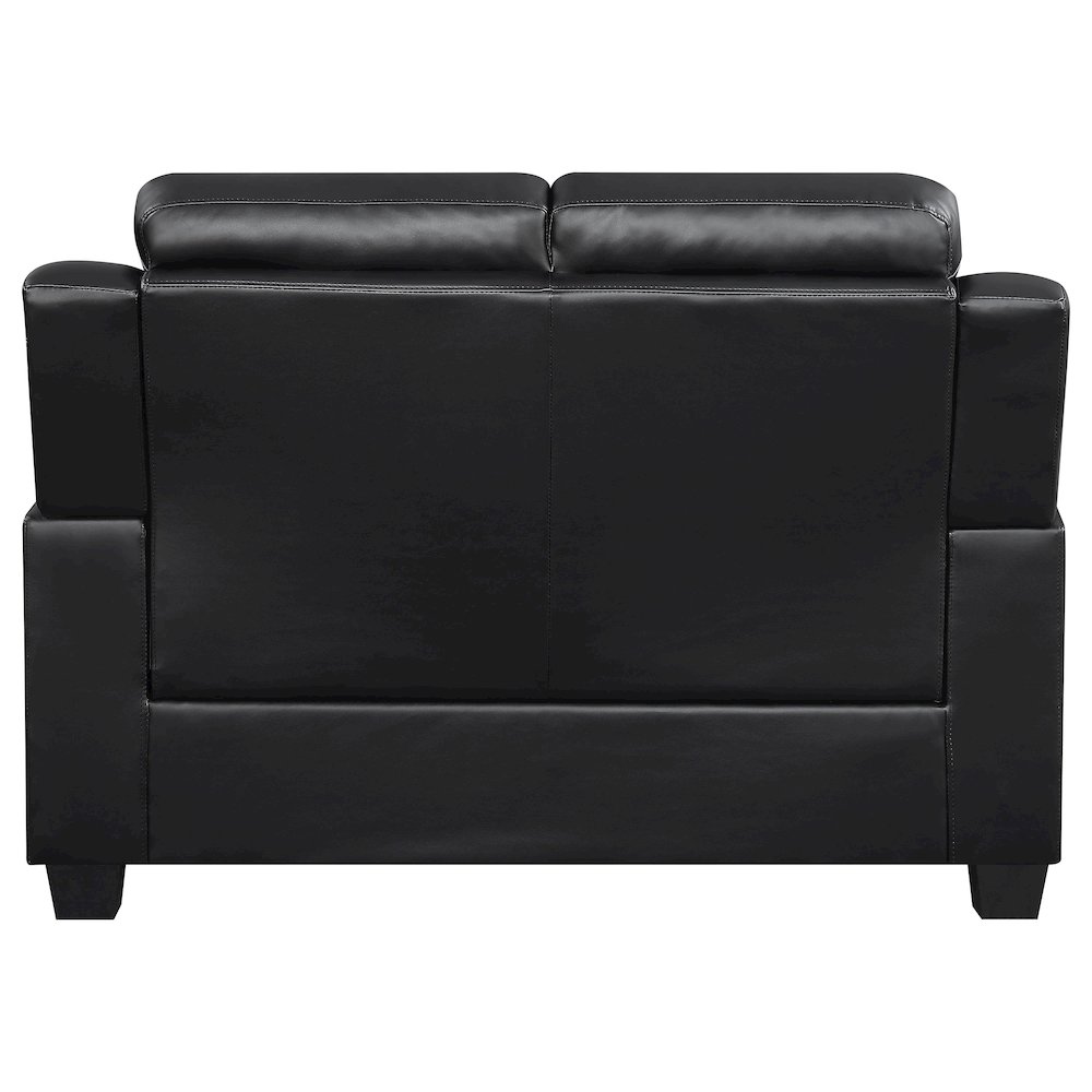 Finley Upholstered Padded Arm Tufted Loveseat Black. Picture 6