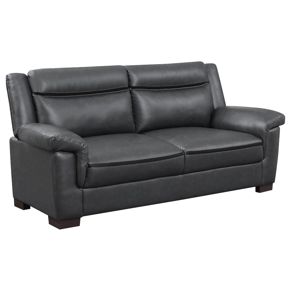 Arabella Upholstered Padded Arm Sofa Grey. Picture 1