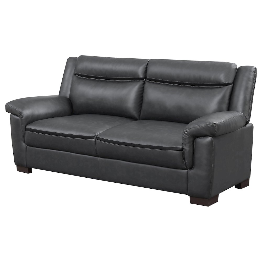 Arabella Upholstered Padded Arm Sofa Grey. Picture 4