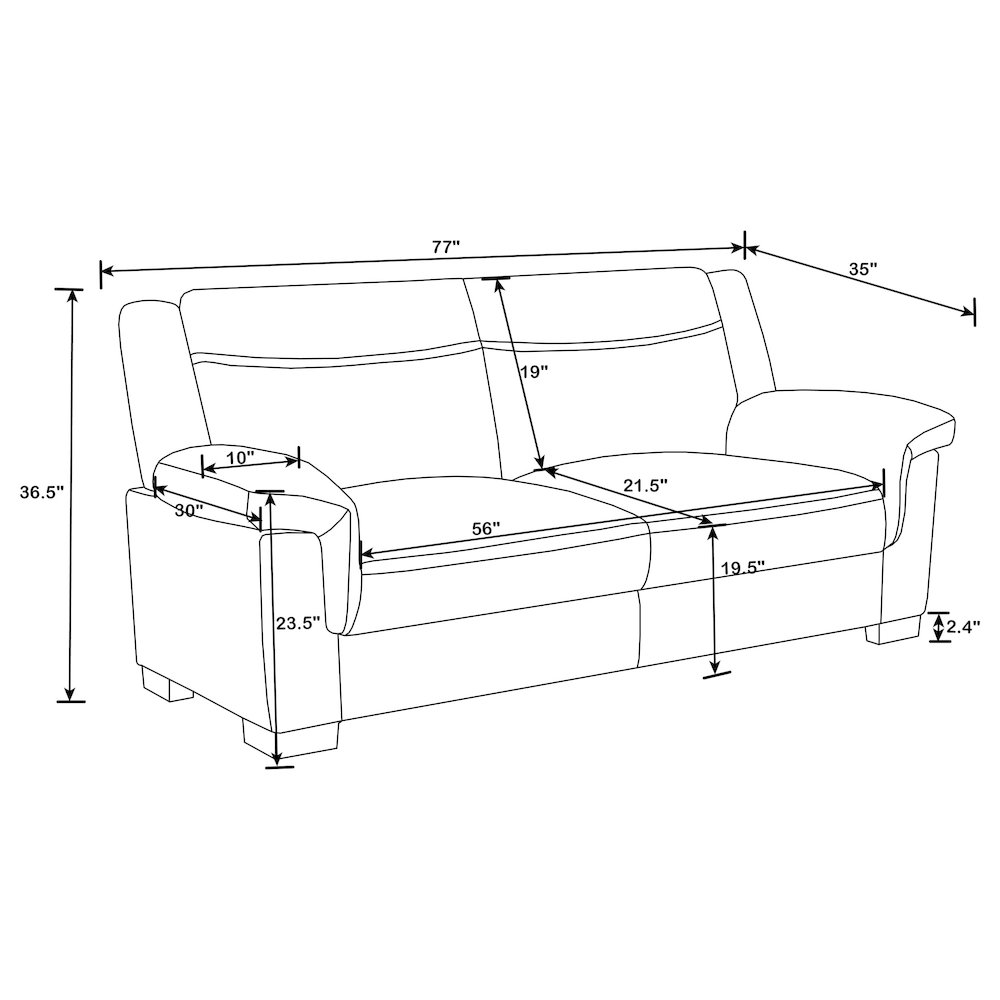 Arabella Upholstered Padded Arm Sofa Grey. Picture 9
