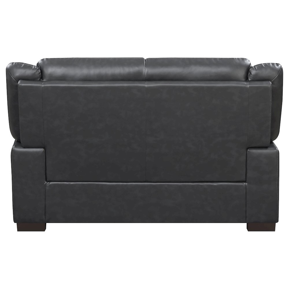 Arabella Upholstered Padded Arm Loveseat Grey. Picture 5