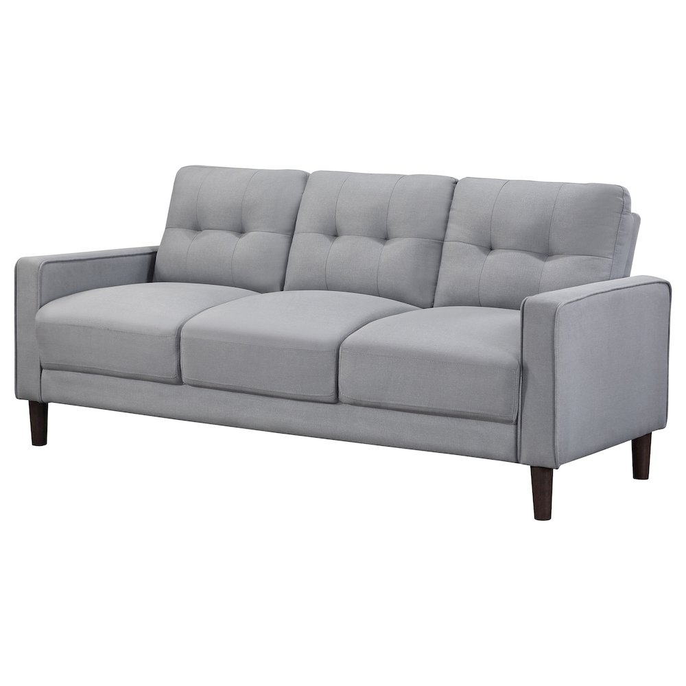 Bowen Upholstered Track Arm Tufted Sofa Grey. Picture 4