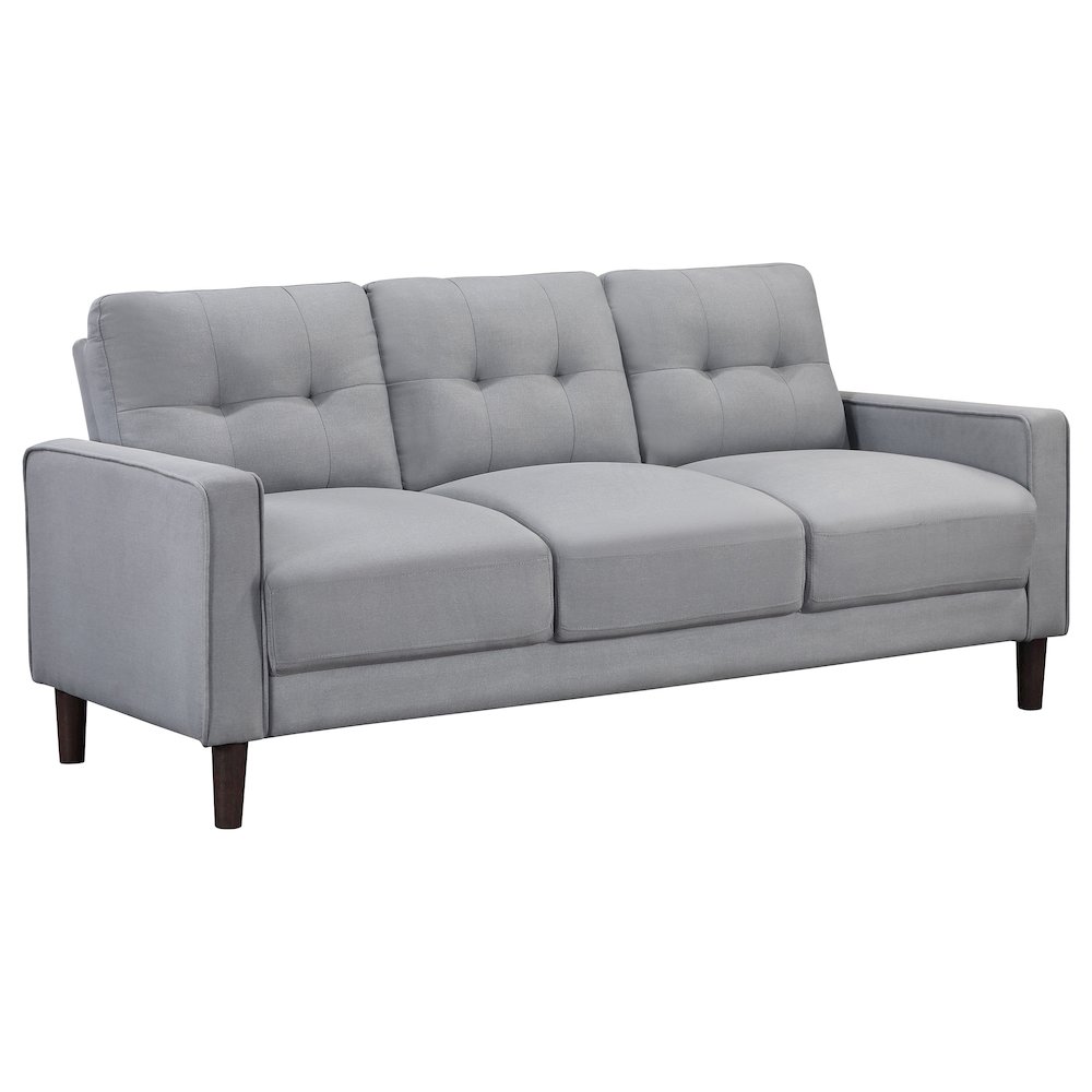 Bowen 3-piece Upholstered Track Arm Tufted Sofa Set Grey. Picture 2