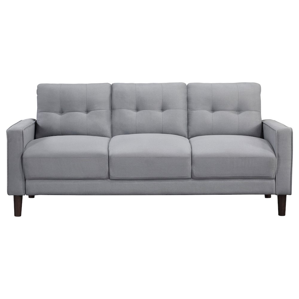 Bowen 3-piece Upholstered Track Arm Tufted Sofa Set Grey. Picture 3