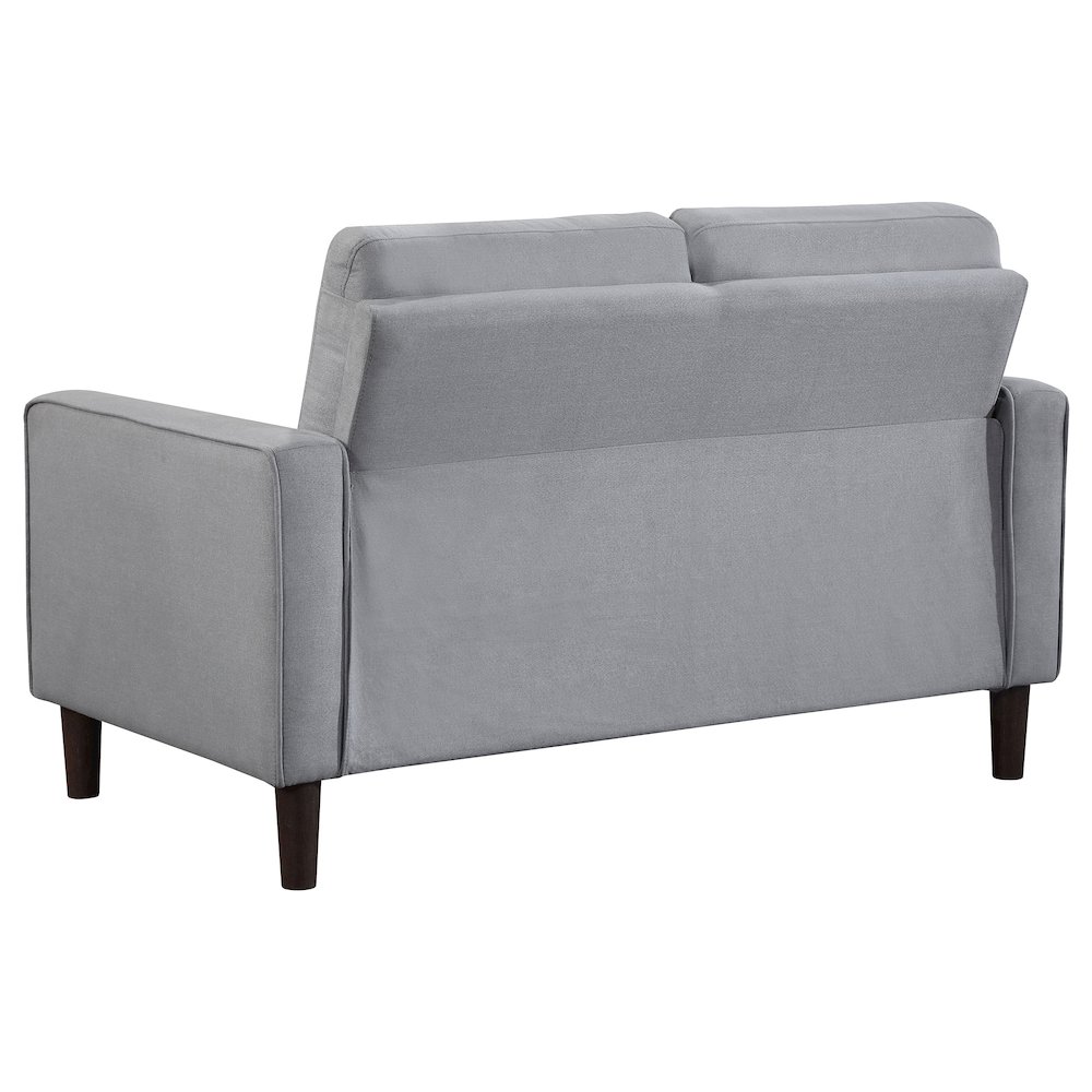 Bowen Upholstered Track Arm Tufted Loveseat Grey. Picture 6