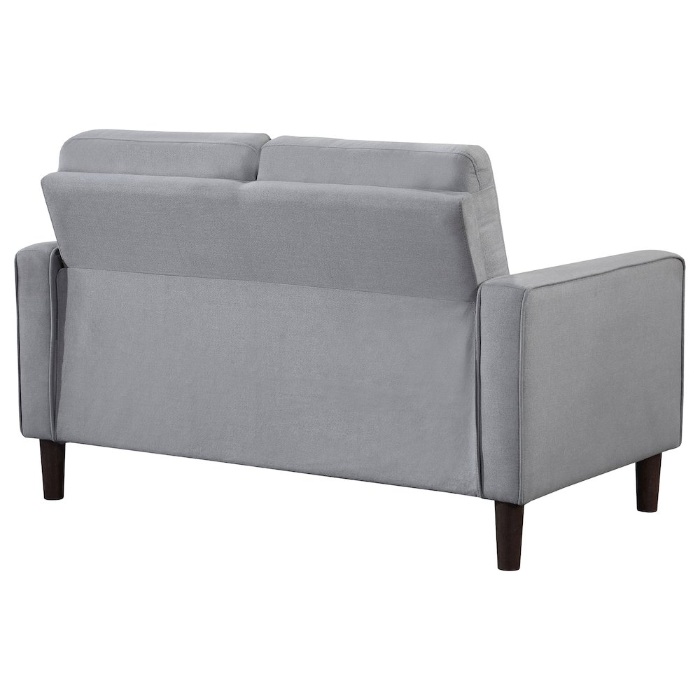 Bowen Upholstered Track Arm Tufted Loveseat Grey. Picture 7
