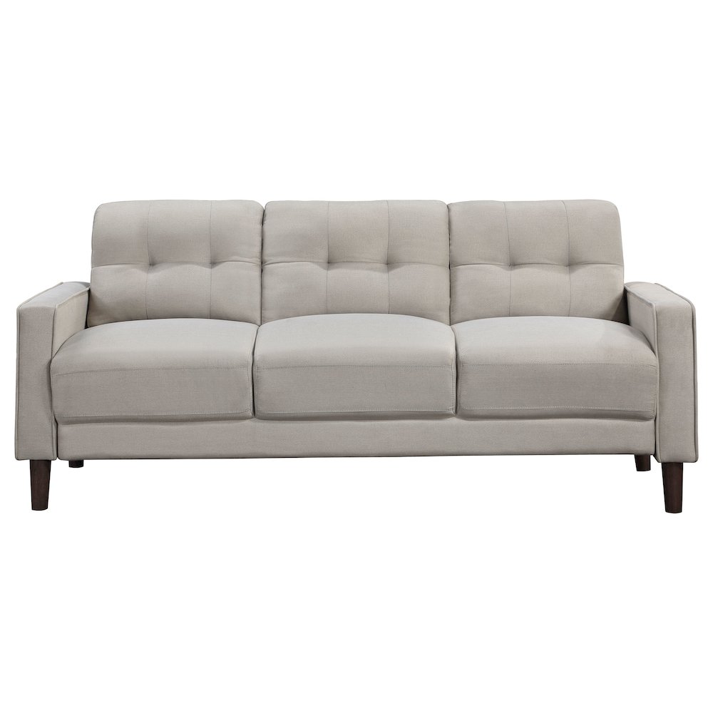 Bowen Upholstered Track Arm Tufted Sofa Beige. Picture 3