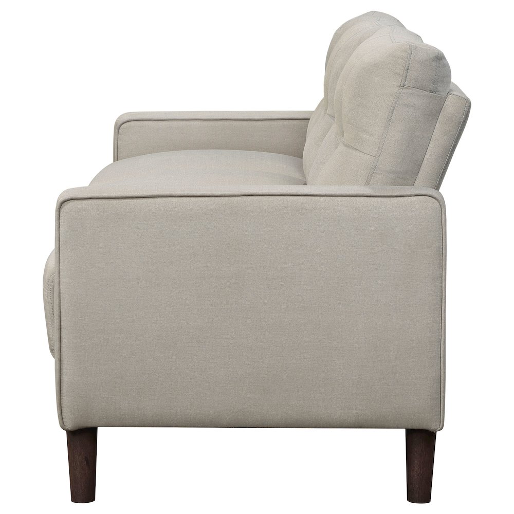 Bowen Upholstered Track Arm Tufted Sofa Beige. Picture 5