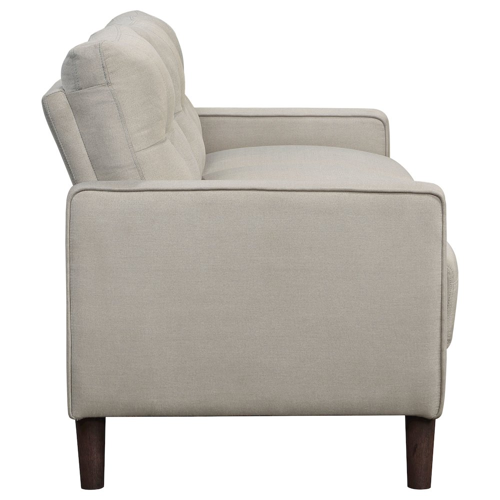 Bowen Upholstered Track Arm Tufted Sofa Beige. Picture 8