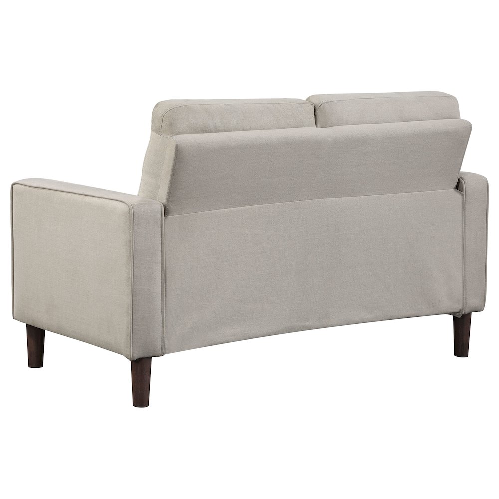 Bowen Upholstered Track Arm Tufted Loveseat Beige. Picture 6
