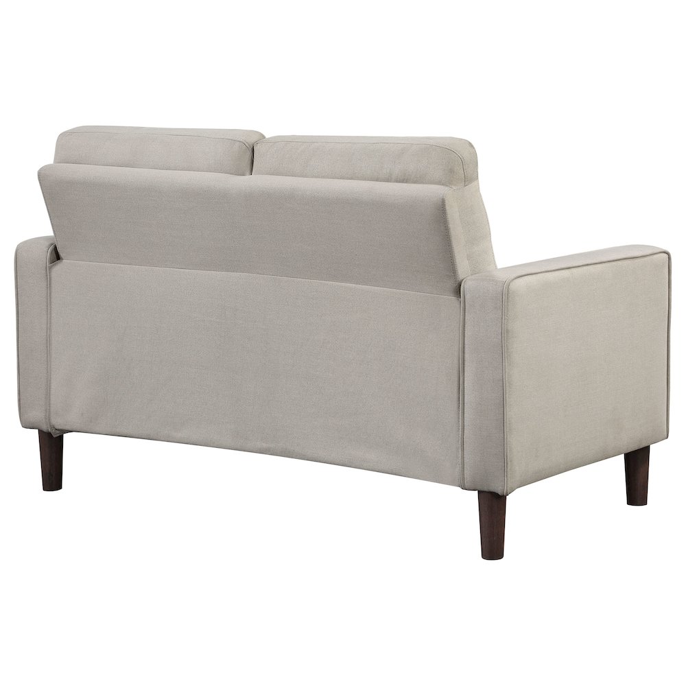 Bowen Upholstered Track Arm Tufted Loveseat Beige. Picture 7