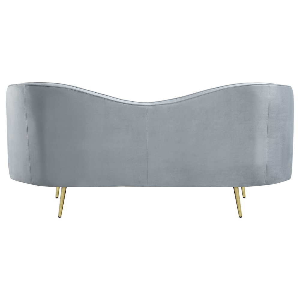 Sophia 3-piece Upholstered Channel Tufted Sofa Set Grey. Picture 7