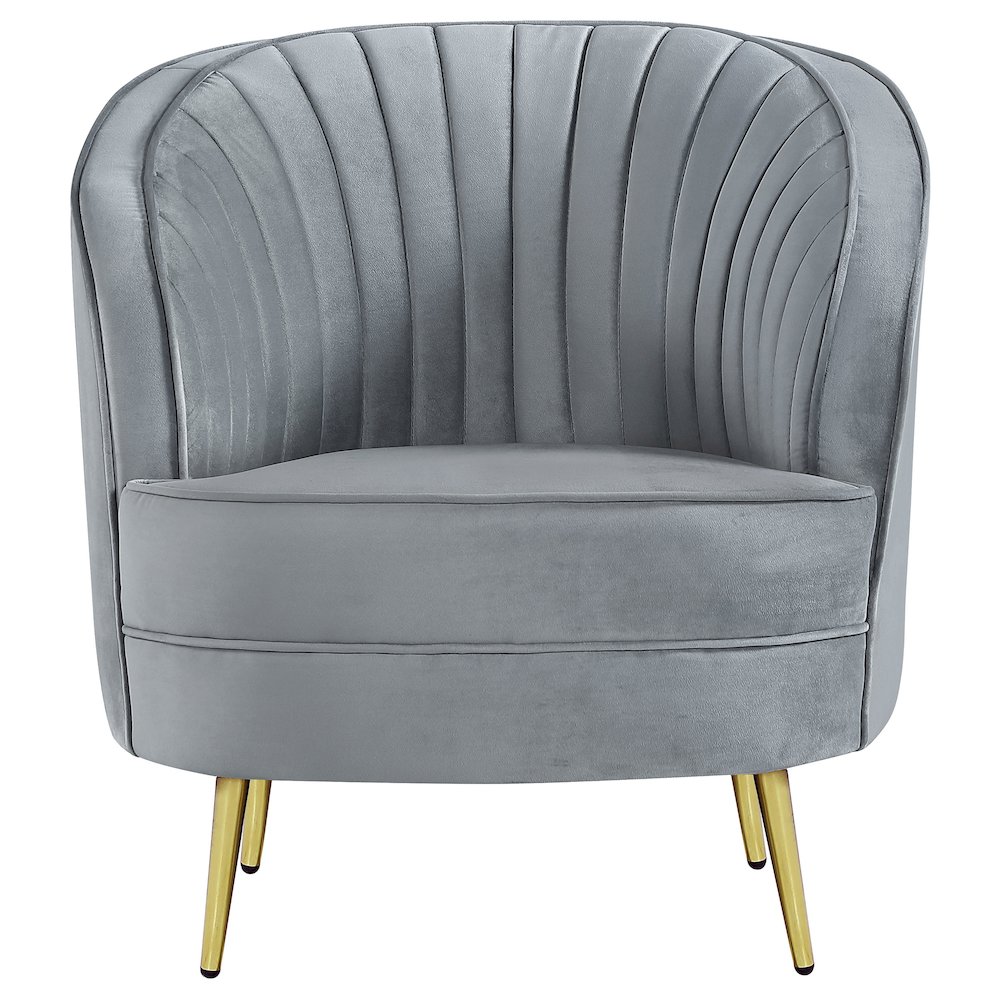 Sophia 3-piece Upholstered Channel Tufted Sofa Set Grey. Picture 9