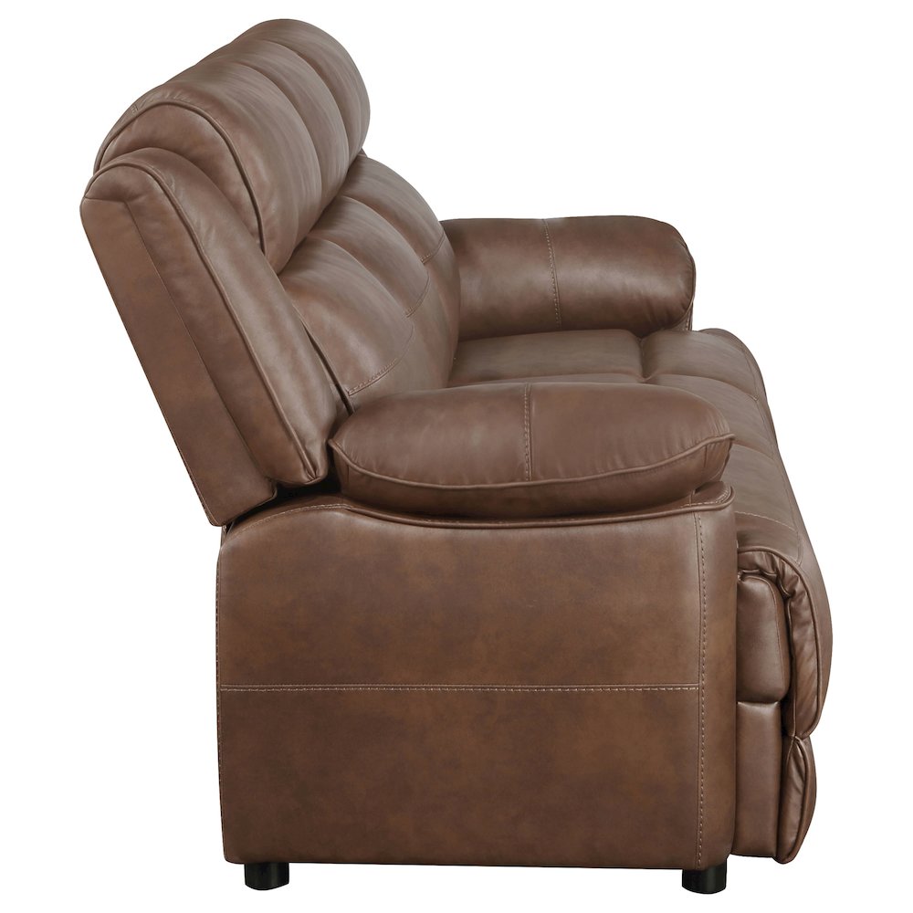 Ellington 2-piece Upholstered Padded Arm Sofa Set Dark Brown. Picture 6