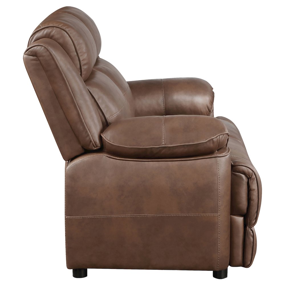 Ellington 3-piece Upholstered Padded Arm Sofa Set Dark Brown. Picture 9