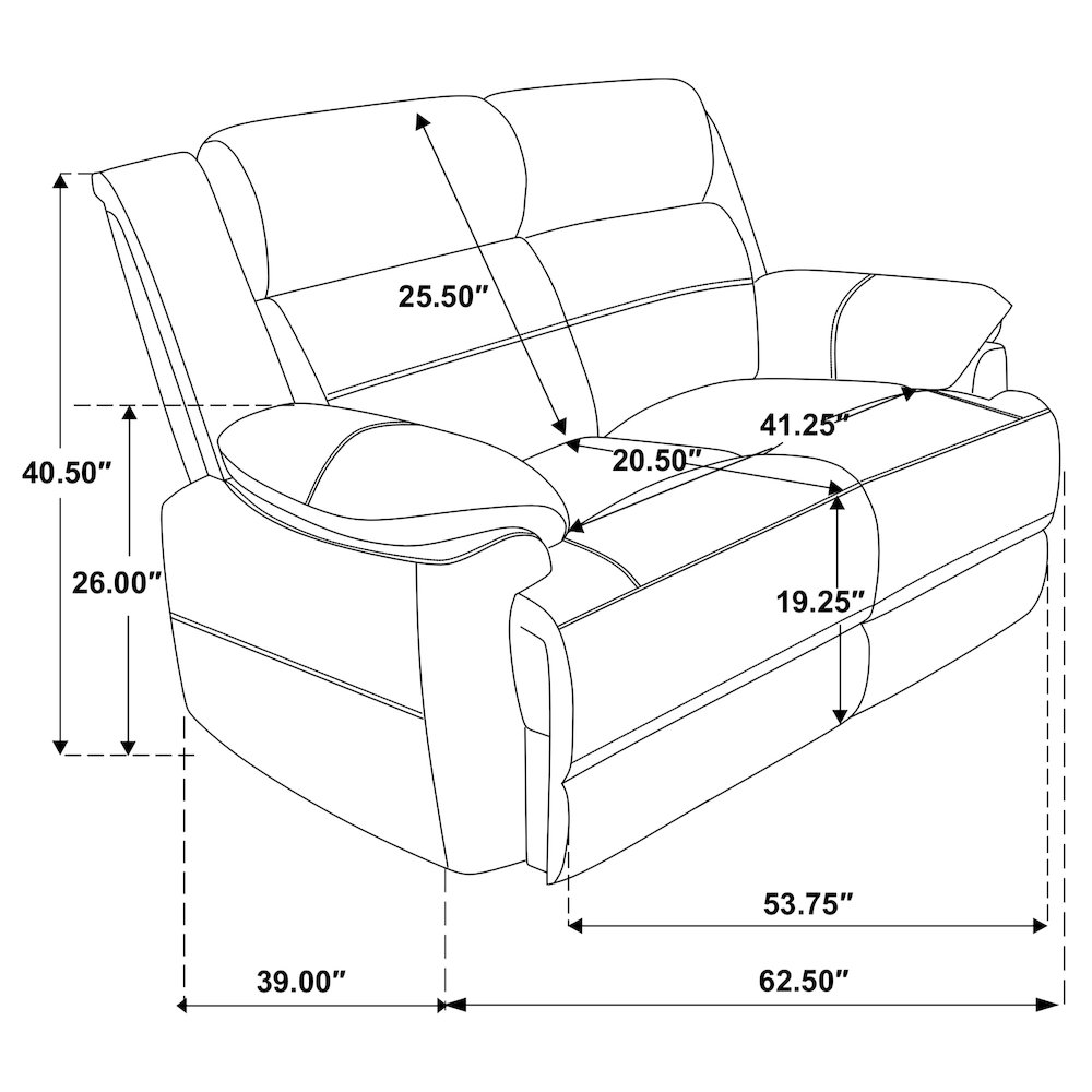 Ellington 3-piece Upholstered Padded Arm Sofa Set Dark Brown. Picture 15