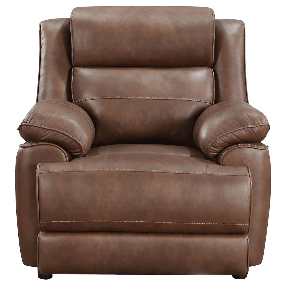 Ellington Upholstered Padded Arm Accent Chair Dark Brown. Picture 3