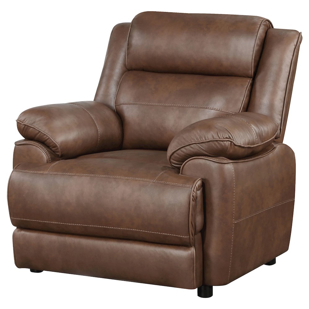Ellington Upholstered Padded Arm Accent Chair Dark Brown. Picture 4