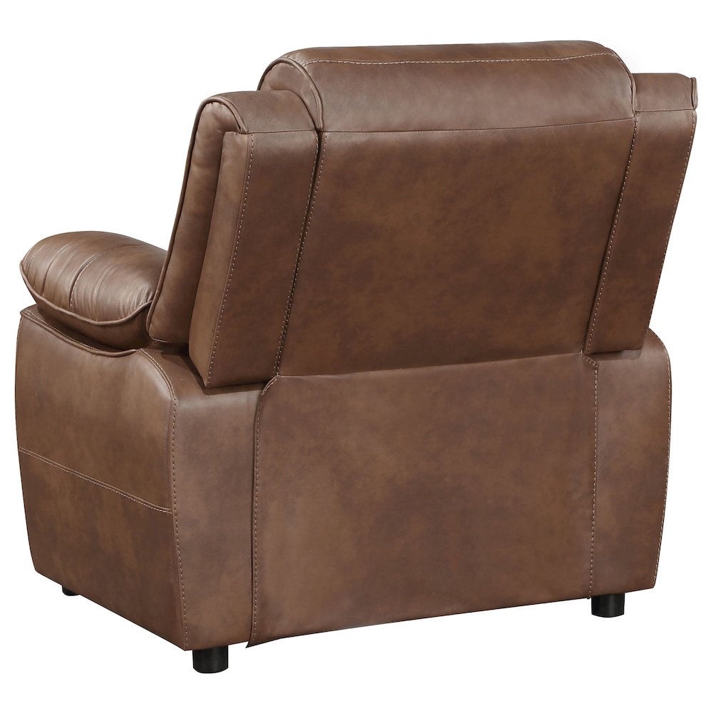Ellington Upholstered Padded Arm Accent Chair Dark Brown. Picture 6