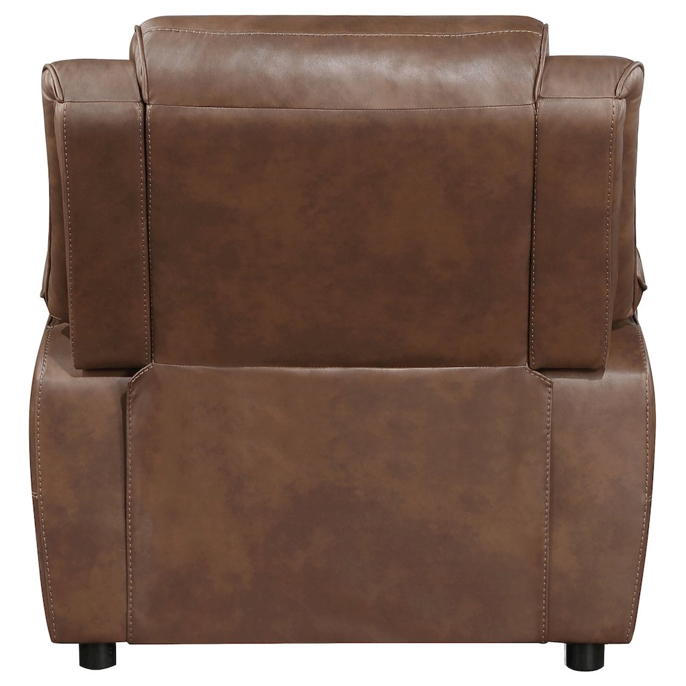 Ellington Upholstered Padded Arm Accent Chair Dark Brown. Picture 7