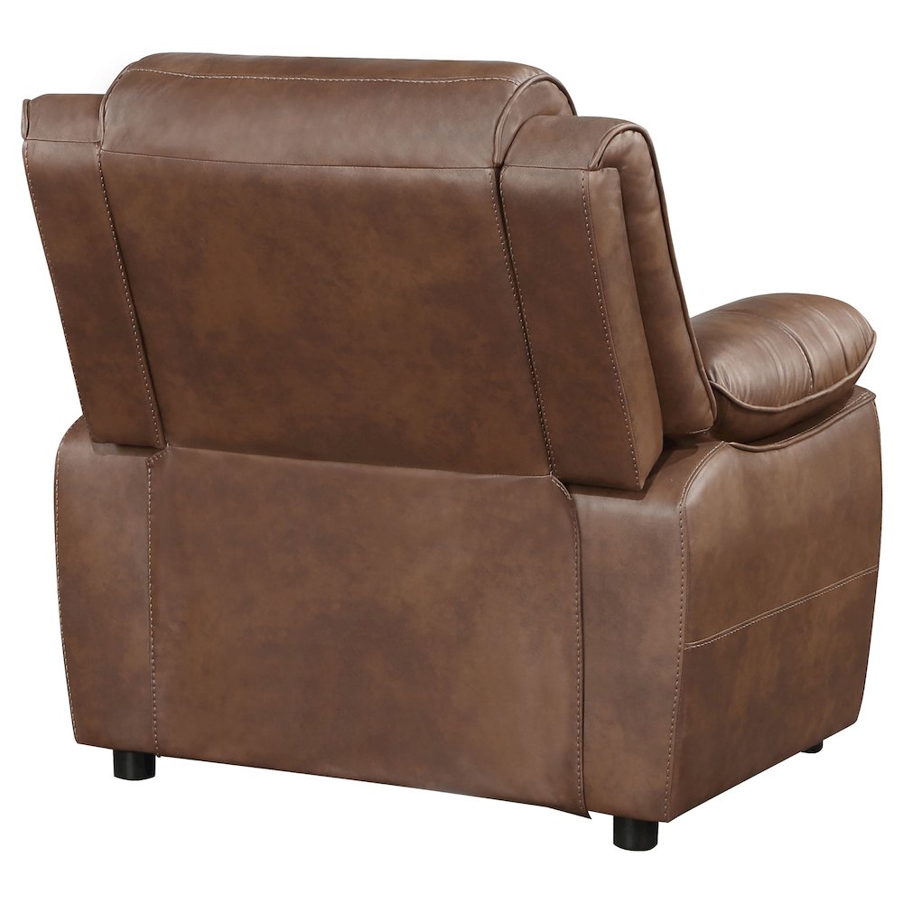 Ellington Upholstered Padded Arm Accent Chair Dark Brown. Picture 8