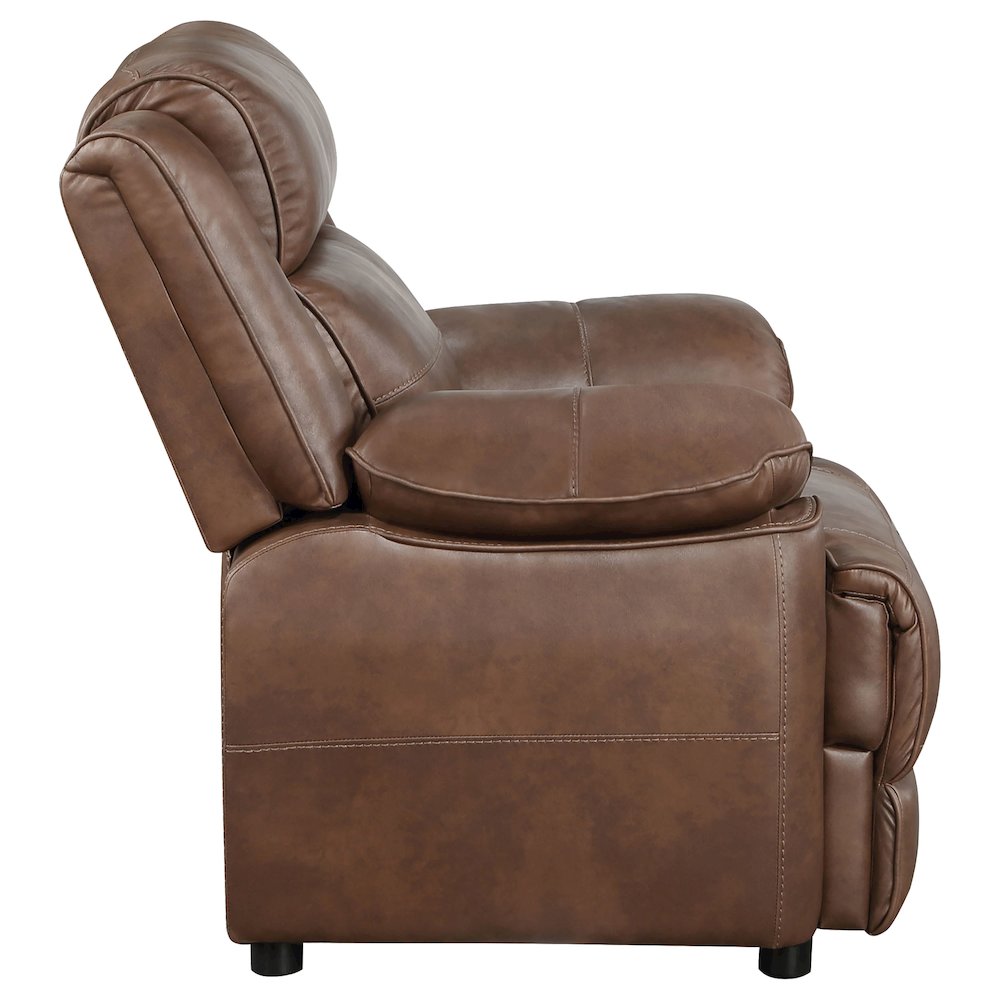 Ellington Upholstered Padded Arm Accent Chair Dark Brown. Picture 9