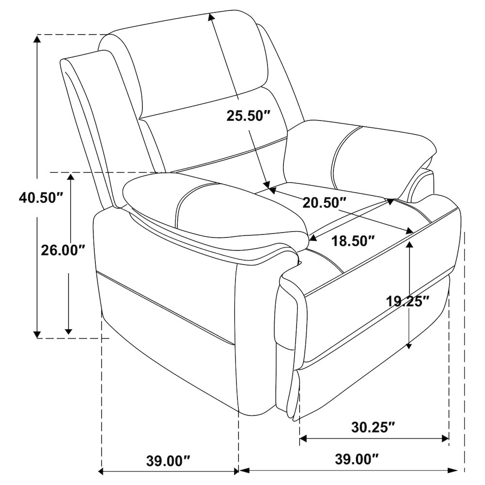 Ellington Upholstered Padded Arm Accent Chair Dark Brown. Picture 13