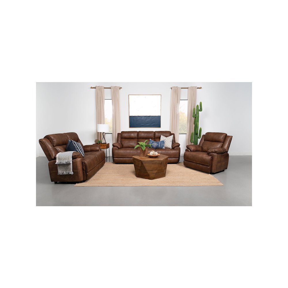 Ellington Upholstered Padded Arm Accent Chair Dark Brown. Picture 12