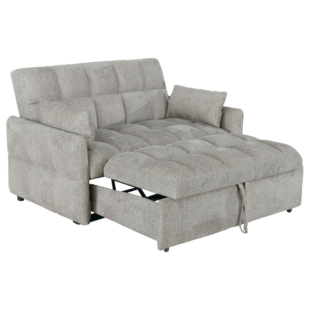 Cotswold Upholstered Convertible Sleeper Sofa Bed Light Grey. Picture 3