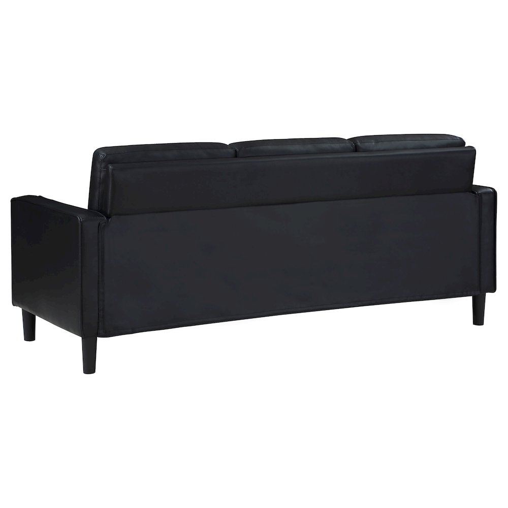 Ruth 2-piece Upholstered Track Arm Sofa Set Black. Picture 5