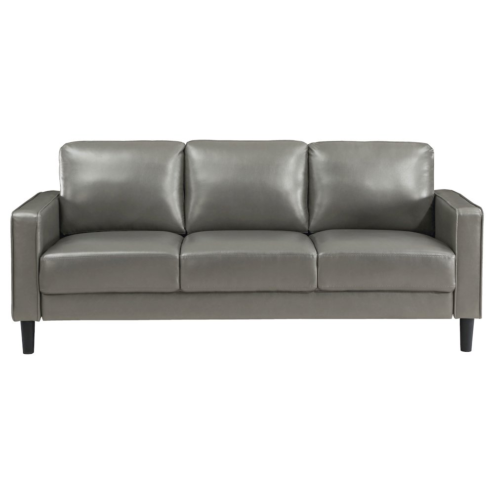 Ruth Upholstered Track Arm Sofa Grey. Picture 3