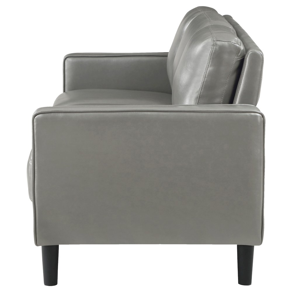 Ruth Upholstered Track Arm Sofa Grey. Picture 5
