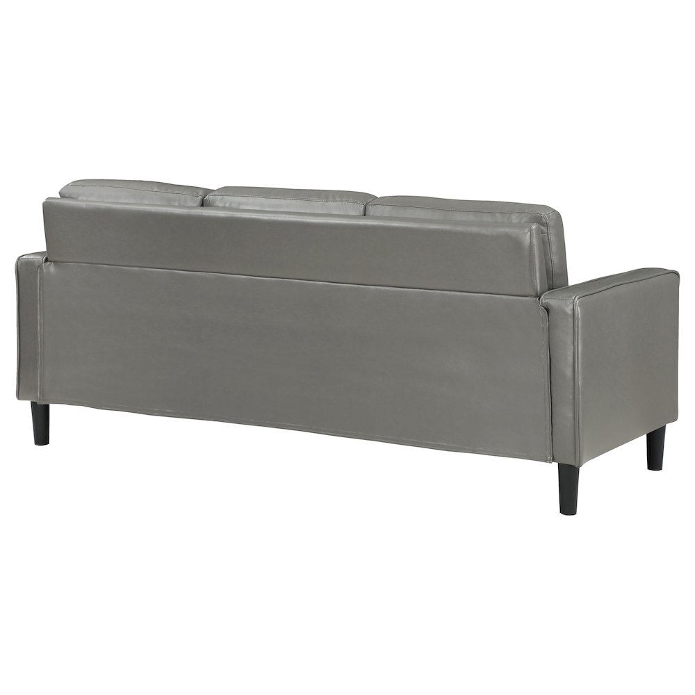 Ruth Upholstered Track Arm Sofa Grey. Picture 7